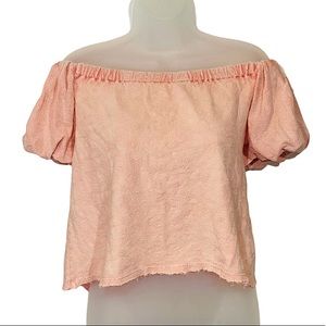 Free People Off-the-Shoulder Cropped Blouse